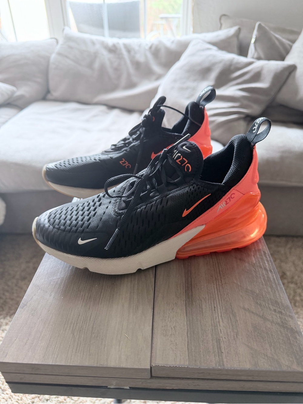 Nike Kids' Air Max 270 Sneakers - Black & Orange